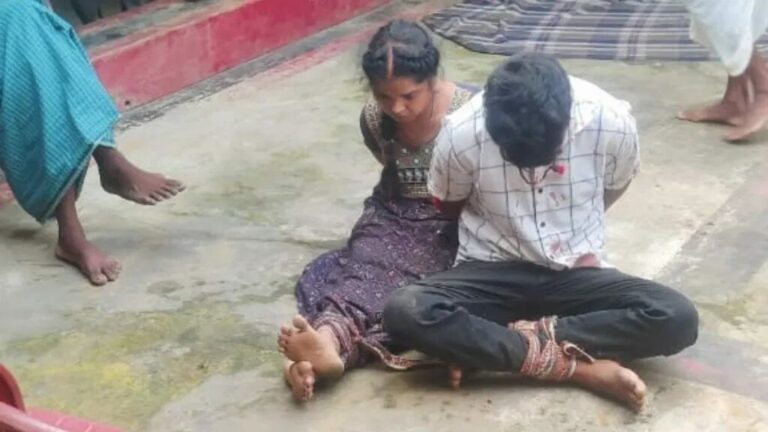 एक शादीशुदा महिला और उसके प्रेमी के बीच रात को मुलाक़ात के दौरान बड़ा हंगामा हुआ।